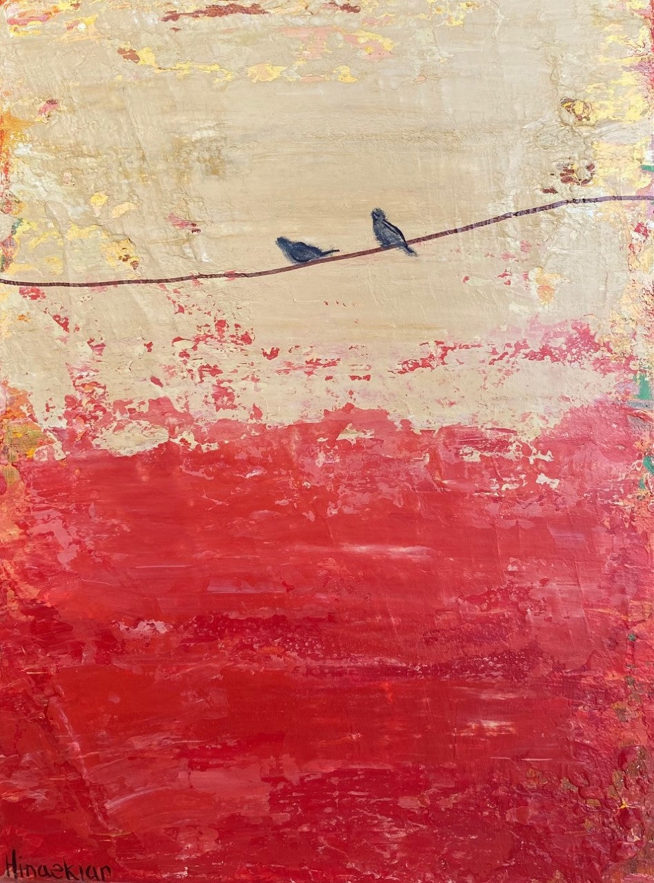 Birds on a Wire I by Peggy Hinaekian