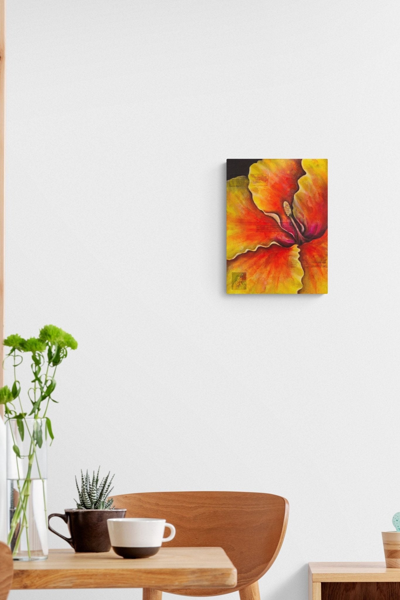 Contemporary Floral Painting brings color, nature, travel to Maui to this kitchen