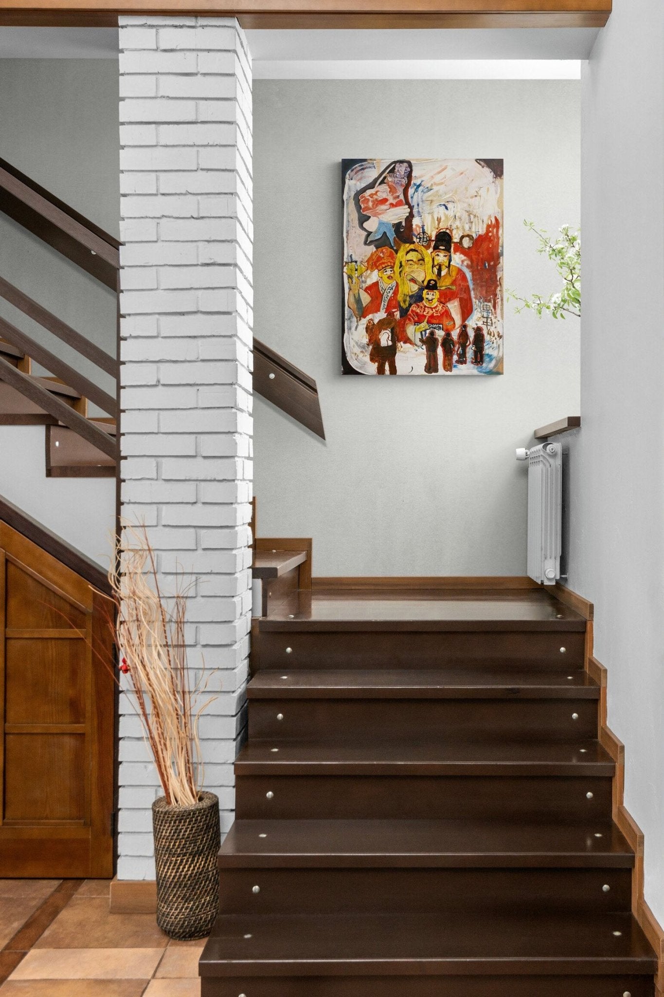 Abstract Cultural Painting adds color, conversation & good fortune into this home