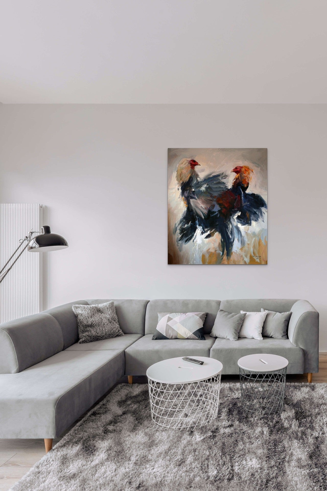 Clash of Roosters by Qais Al-Sindy