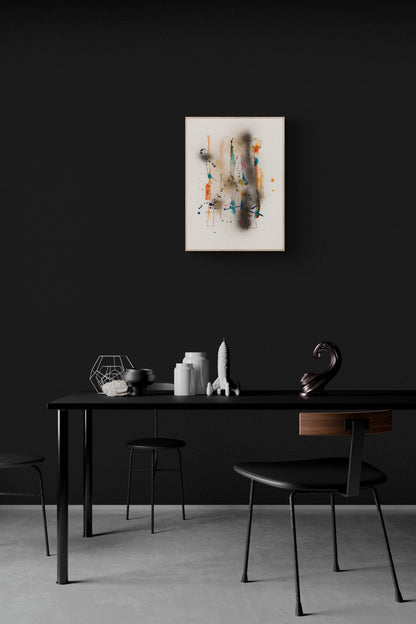 Expressionistic Color Painting,  nature rhythms & life poetry add to this modern office