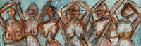 Abstract Breast Awareness Art with earth & neutral tones to this figurative scene