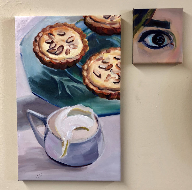 contemporary food & eye painting with realistic temptations we have with food