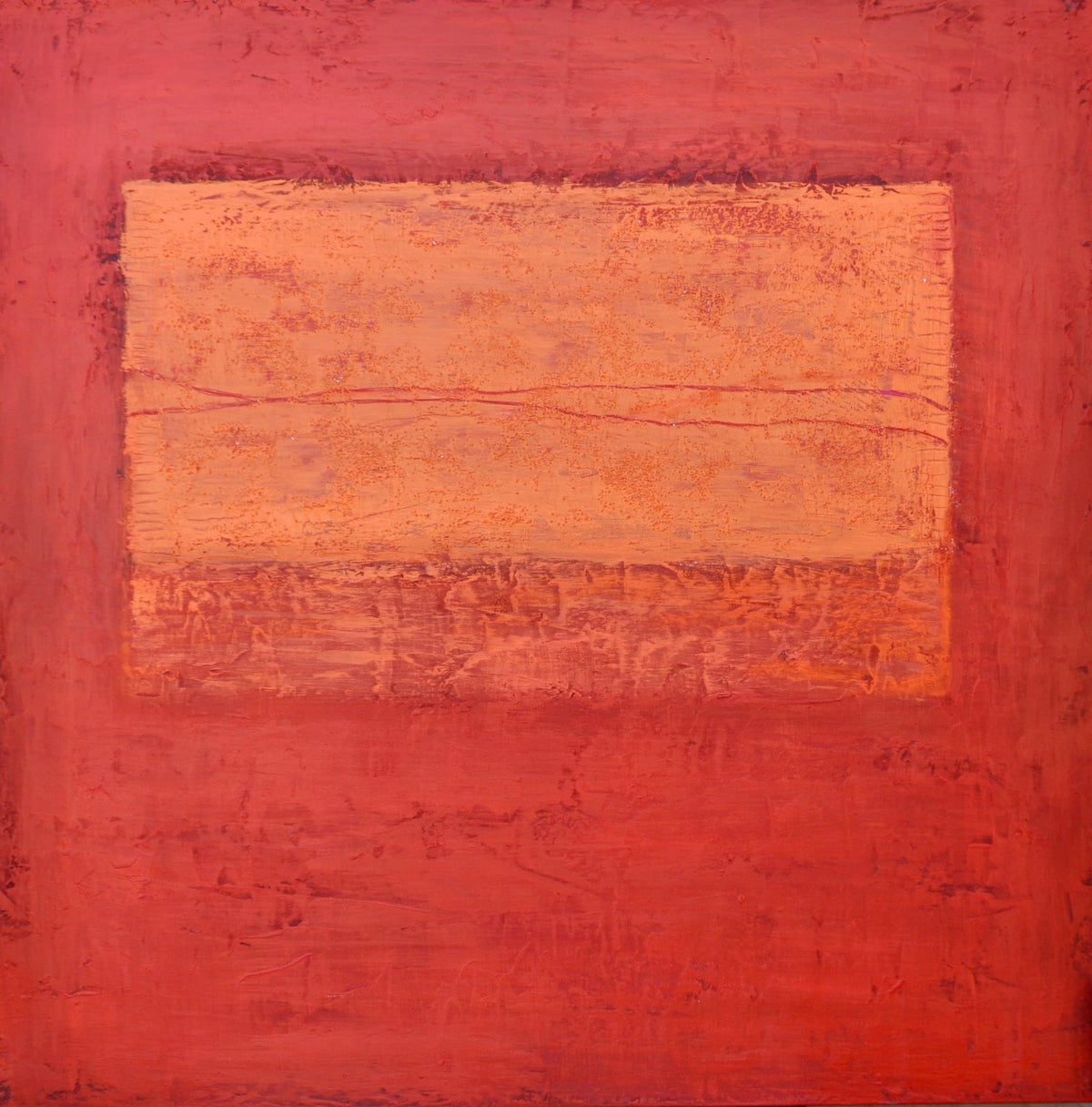 Contemporary Bold Orange Red Abstract Art depicts the Sahara Desert Egypt